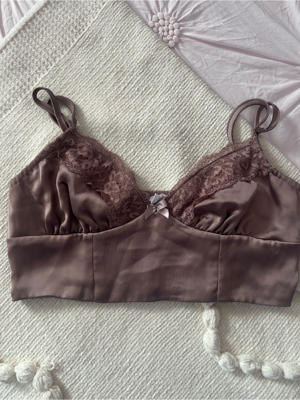 Garage Brown Lace Cami | Women’s S